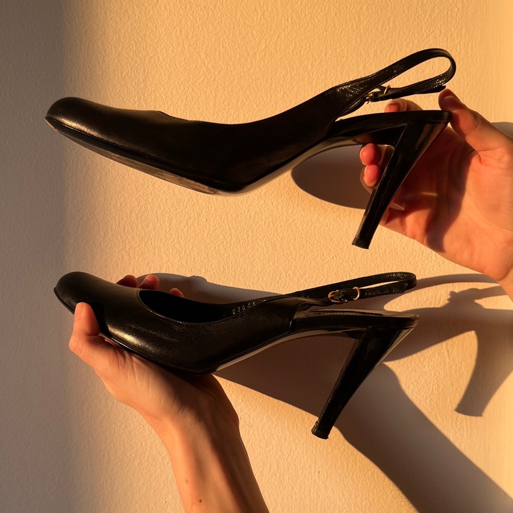 Salvatore Ferragamo Slingback Black Heels